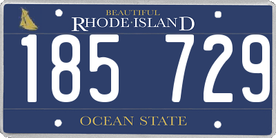 RI license plate 185729
