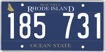 RI license plate 185731