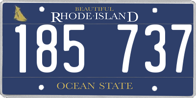 RI license plate 185737
