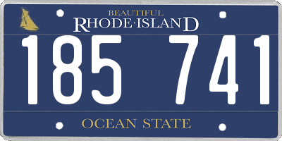 RI license plate 185741
