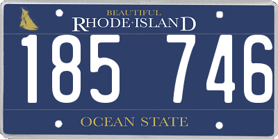 RI license plate 185746