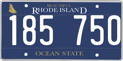RI license plate 185750