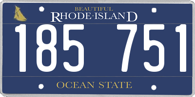 RI license plate 185751
