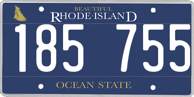 RI license plate 185755