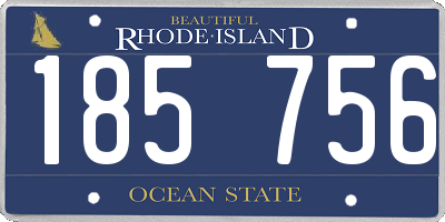 RI license plate 185756