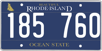 RI license plate 185760