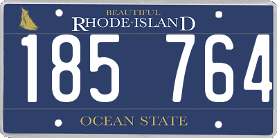 RI license plate 185764