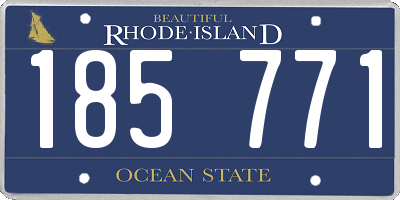 RI license plate 185771