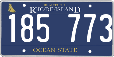 RI license plate 185773