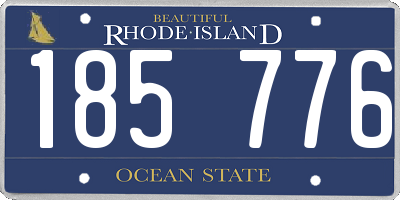 RI license plate 185776