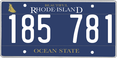 RI license plate 185781