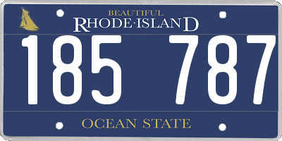 RI license plate 185787