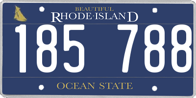 RI license plate 185788
