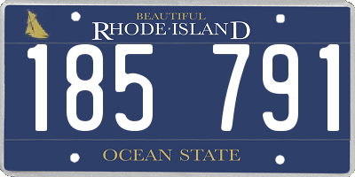 RI license plate 185791