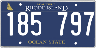 RI license plate 185797
