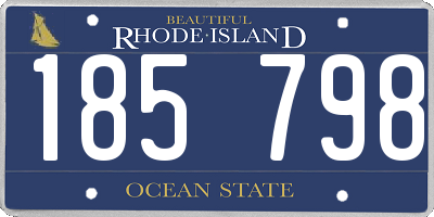 RI license plate 185798