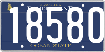 RI license plate 18580
