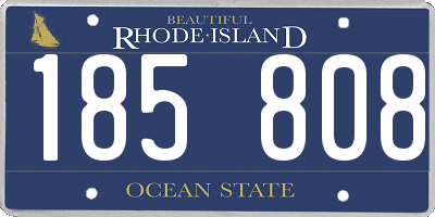 RI license plate 185808