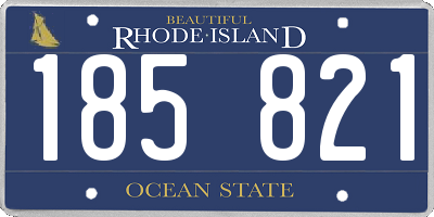 RI license plate 185821
