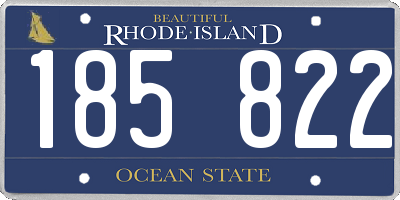 RI license plate 185822