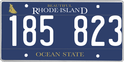 RI license plate 185823