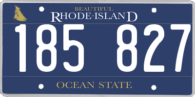 RI license plate 185827