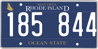 RI license plate 185844