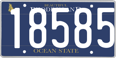 RI license plate 18585