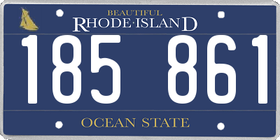 RI license plate 185861