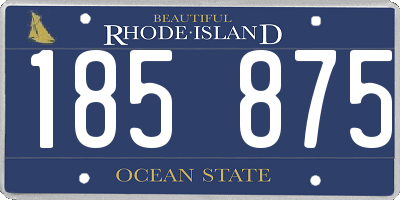 RI license plate 185875