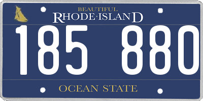 RI license plate 185880