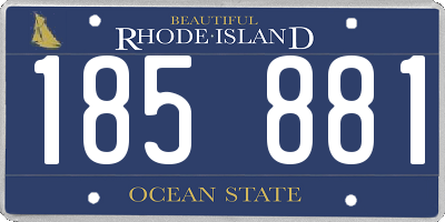 RI license plate 185881