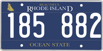 RI license plate 185882