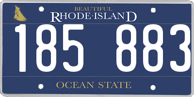 RI license plate 185883
