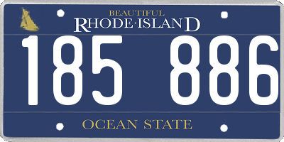 RI license plate 185886