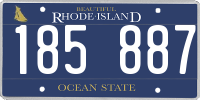 RI license plate 185887