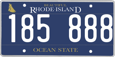 RI license plate 185888