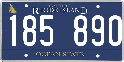 RI license plate 185890
