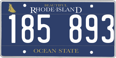 RI license plate 185893