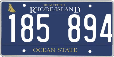 RI license plate 185894
