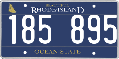 RI license plate 185895