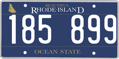 RI license plate 185899