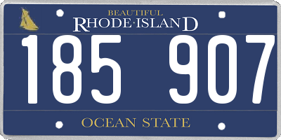 RI license plate 185907