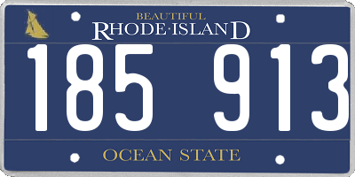 RI license plate 185913