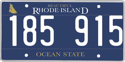 RI license plate 185915