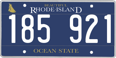 RI license plate 185921