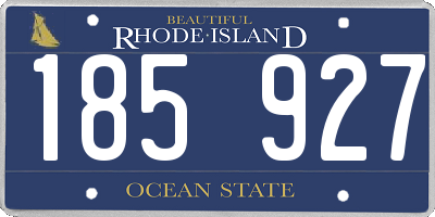RI license plate 185927