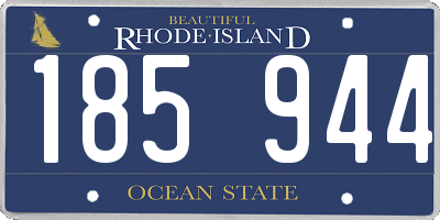 RI license plate 185944