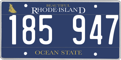 RI license plate 185947