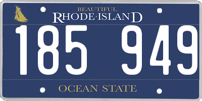 RI license plate 185949